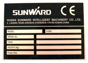 sunward machineplaatje