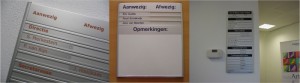 Onze aan- en afwezigheidborden