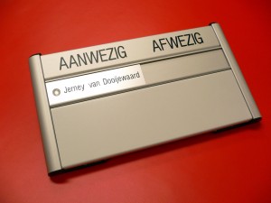 Aan afwezigheidbord