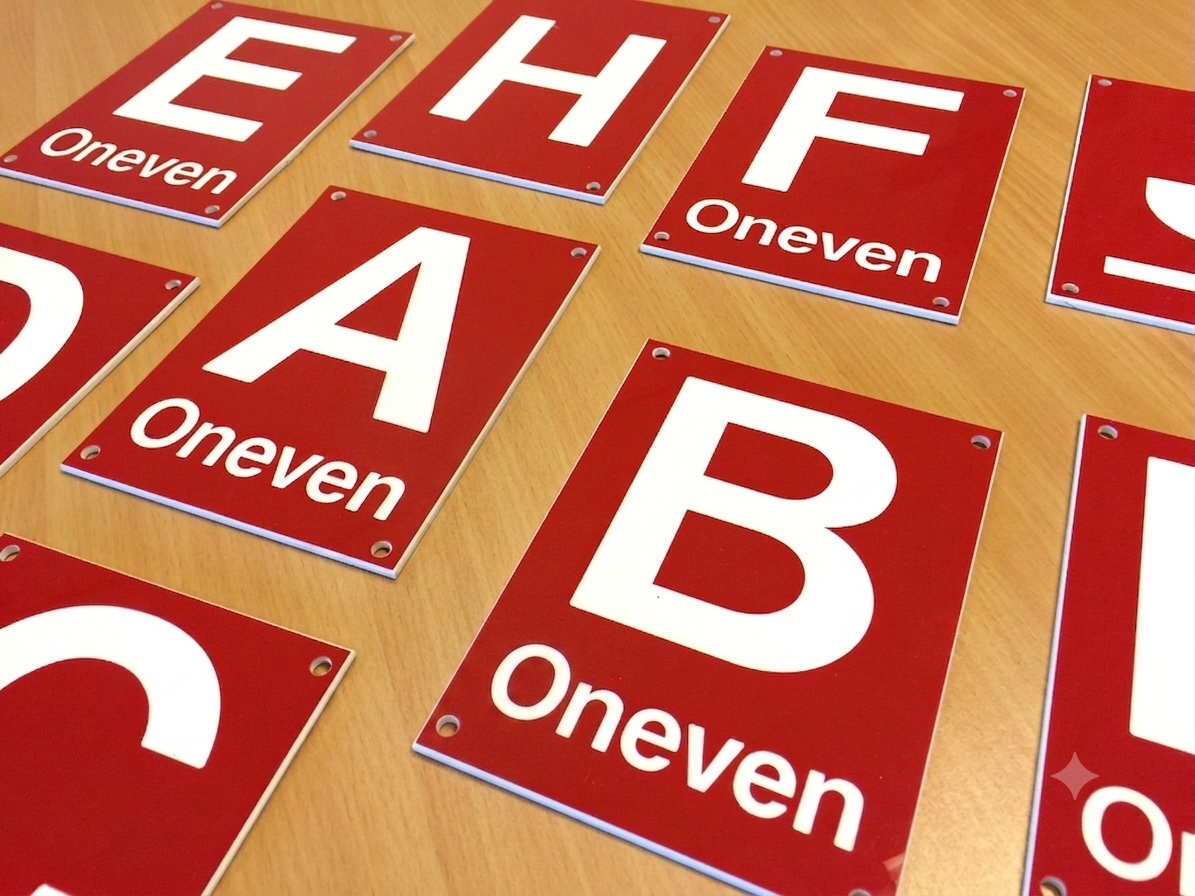Graveerborden laten zien.