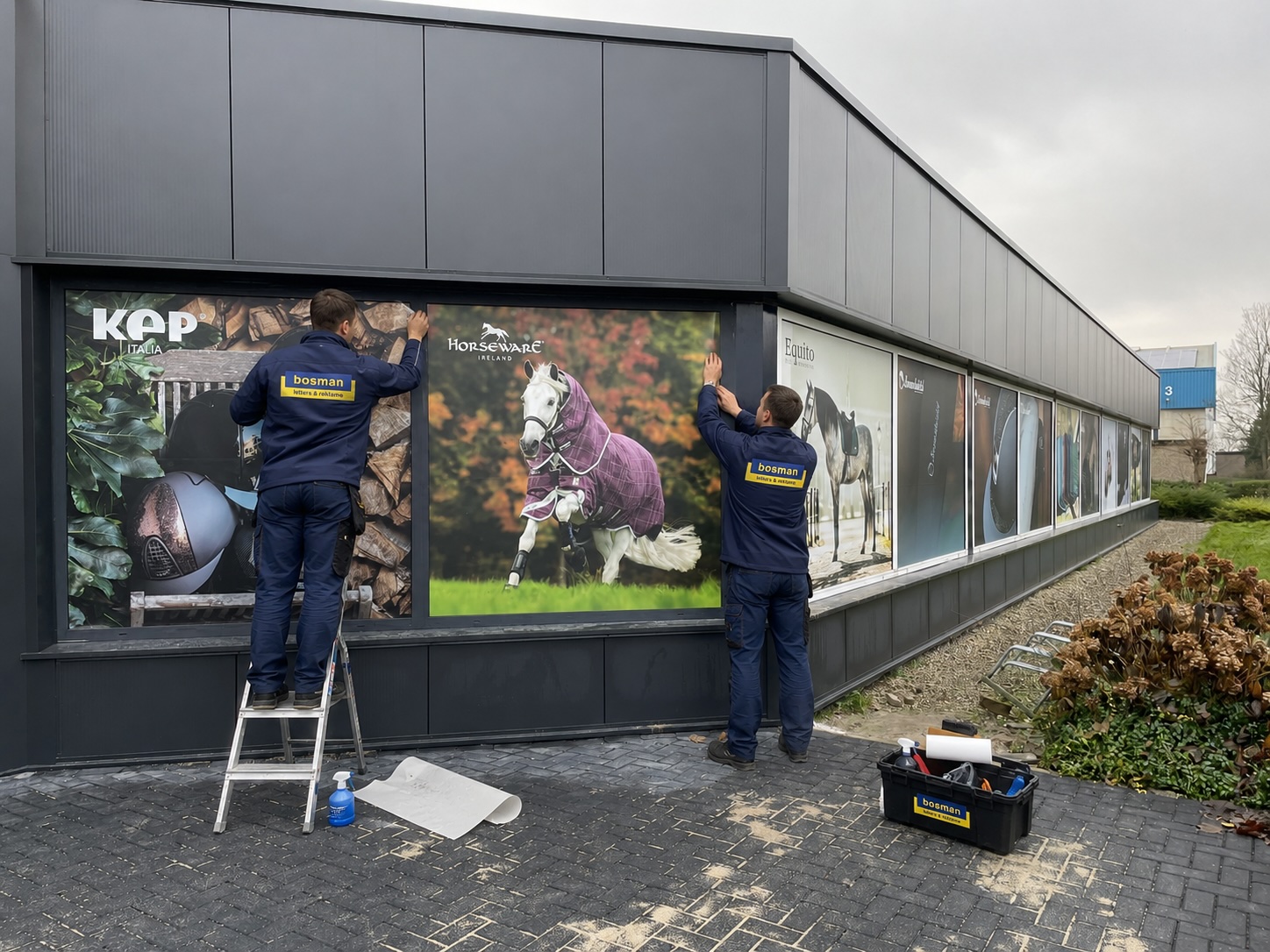 Laten zien hoe we raambelettering aanbrengen.