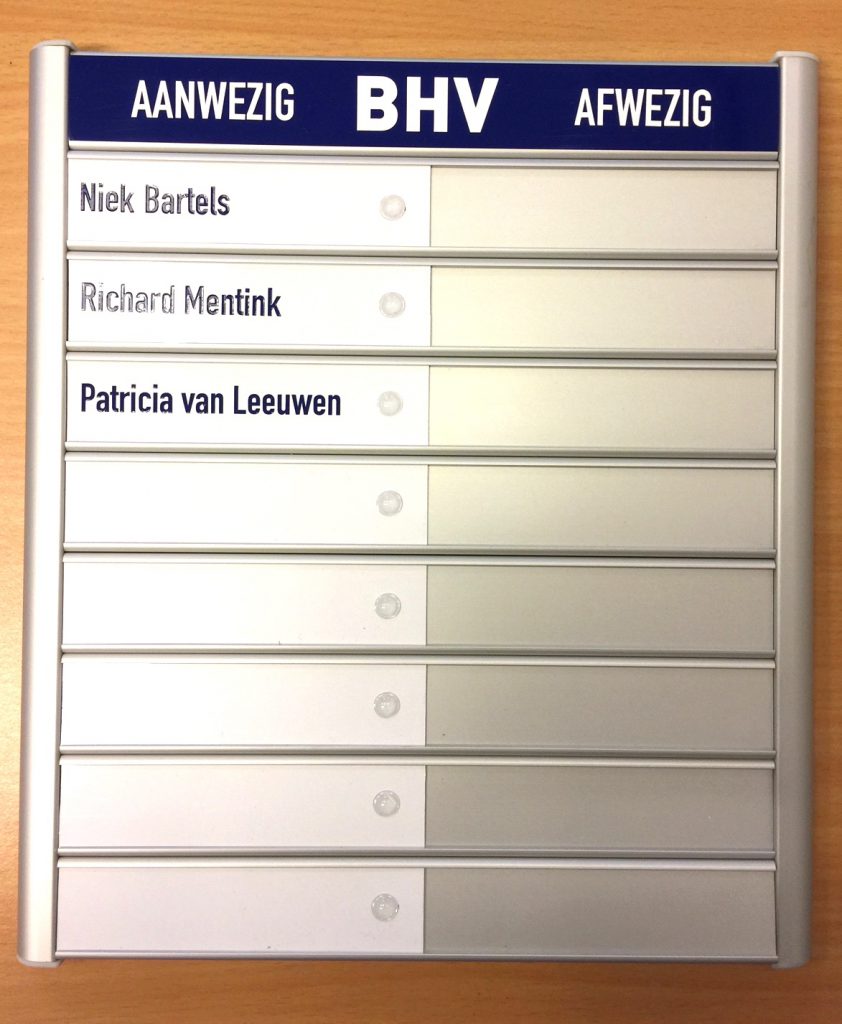 aan afwezigheidbord