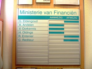 Aan afwezigheidbord