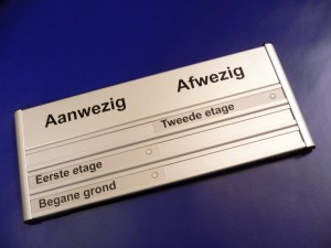 Aan / afwezigheidsborden