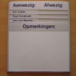 Aan- en afwezigheidbord