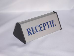 Receptie bordje