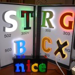 acrylaatletters met LED