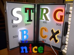 acrylaatletters met LED