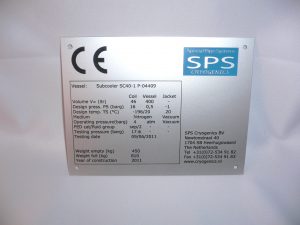 Machineplaatjes ingegraveerd