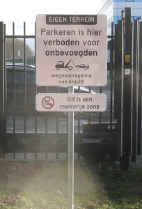 belettering verkeersbord