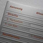 aan / afwezigheidsbord detail