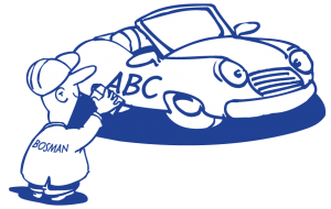 mannetje-autoreclame-sedan