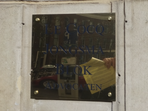 Le cocq Jongsma blok messing plaat