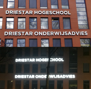 driestar lichtbelettering