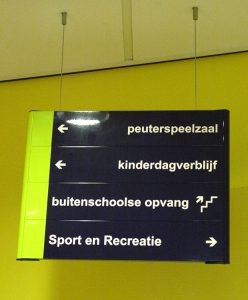 bewegwijzering hangbord