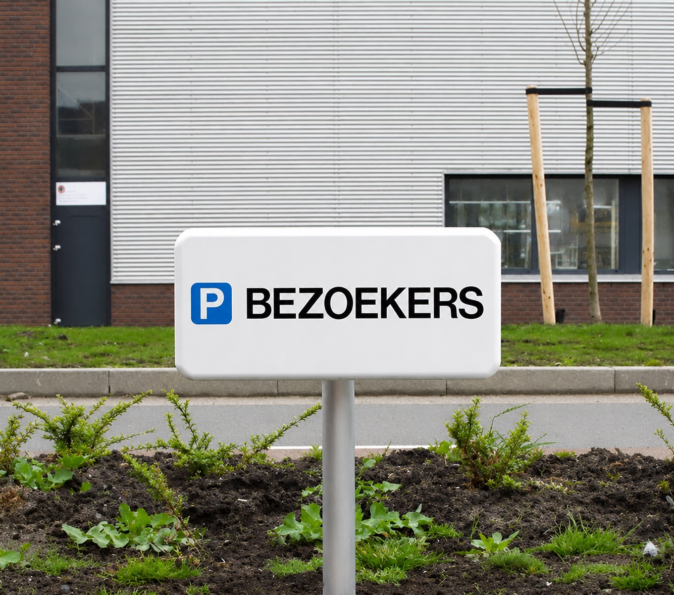 Etched folie / belettering Parkeerbord model verkeersbord laten zien.